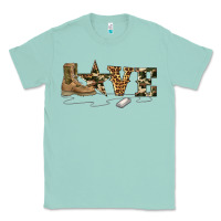 Seafoam camouflage military boots love Classic Tee - Artiststas