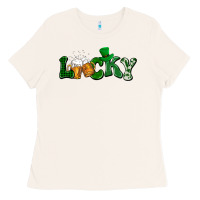 Bone Lucky with beer St. Patricks day Ladies Tee - HowdyJamesFarm
