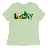 Matcha Lucky with beer St. Patricks day Ladies Tee - HowdyJamesFarm