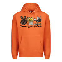 Carrot peace love ostrich Premium Hoodie - LillyAllenDesigns