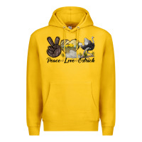Lemon peace love ostrich Premium Hoodie - LillyAllenDesigns