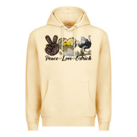 Pina Colada peace love ostrich Premium Hoodie - LillyAllenDesigns
