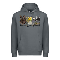 Rock peace love ostrich Premium Hoodie - LillyAllenDesigns