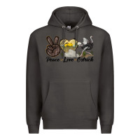 Smoke peace love ostrich Premium Hoodie - LillyAllenDesigns