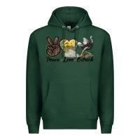 Sports Green peace love ostrich Premium Hoodie - LillyAllenDesigns