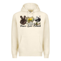 Tofu peace love ostrich Premium Hoodie - LillyAllenDesigns
