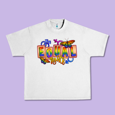 Equal Rights Urban Heavy Tee Designed By Fadigitalartstudio