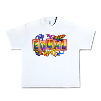 White Equal rights Urban Heavy Tee - FaDigitalArtStudio