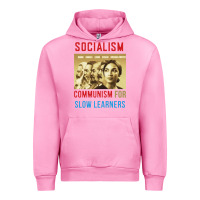 Fuchsia Pink socialism Urban Hoodie - DesigneFamous