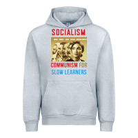 Heather Grey socialism Urban Hoodie - DesigneFamous