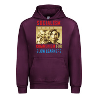 Mauve Wine socialism Urban Hoodie - DesigneFamous