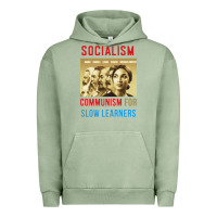 Pigment Oil Green socialism Urban Hoodie - DesigneFamous
