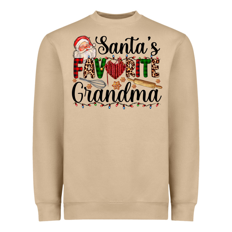 Santa's Favorite Grandma Heavyweight Sweatshirt by AdoDesignShop | Teevron