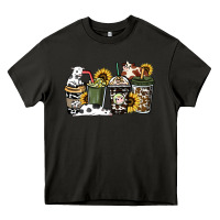 Asphalt Cowhide coffee cups Heavy Core Tee - HowdyJamesFarm