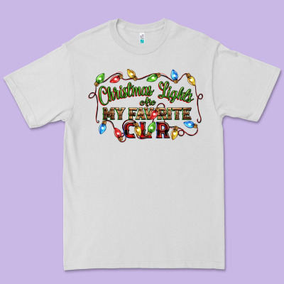 Christmas Lights Are My Favorite Color Premium Tee Designed By Cowgirlartshop
