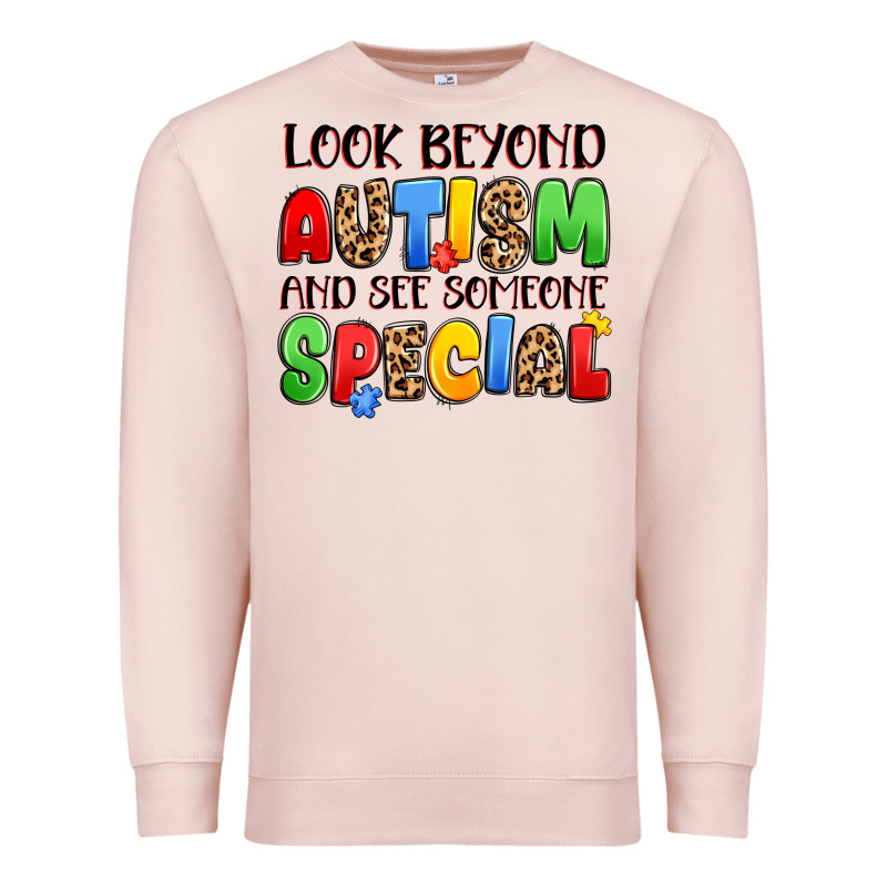 Look Beyond Autism And See Someone Special Premium Sweatshirt by JahusDesignShop | Teevron
