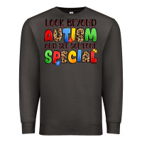Smoke look beyond autism and see someone special Premium Sweatshirt - JahusDesignShop