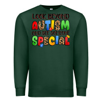 Sports Green look beyond autism and see someone special Premium Sweatshirt - JahusDesignShop