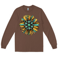 Chestnut Gemstone Sunflower Long Sleeve Tee - RanaPortraitStore