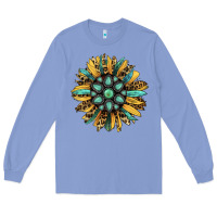 Colony Blue Gemstone Sunflower Long Sleeve Tee - RanaPortraitStore