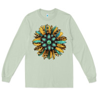 Matcha Gemstone Sunflower Long Sleeve Tee - RanaPortraitStore