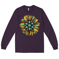 Plum Gemstone Sunflower Long Sleeve Tee - RanaPortraitStore