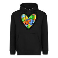 Black autism heart Heavyweight Hoodie - JahusDesignShop