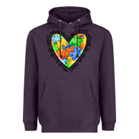 Plum autism heart Heavyweight Hoodie - JahusDesignShop