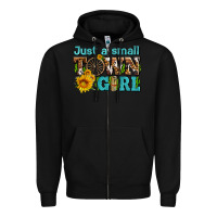 Black just a small town girl with sunflowers and money Zipper Hoodie - AdoDesignShop