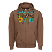 Chestnut just a small town girl with sunflowers and money Zipper Hoodie - AdoDesignShop