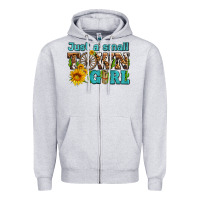 Heather Grey just a small town girl with sunflowers and money Zipper Hoodie - AdoDesignShop