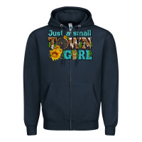 Navy just a small town girl with sunflowers and money Zipper Hoodie - AdoDesignShop