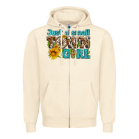 Just A Small Town Girl With Sunflowers And Money Zipper Hoodie | Teevron