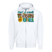 White just a small town girl with sunflowers and money Zipper Hoodie - AdoDesignShop