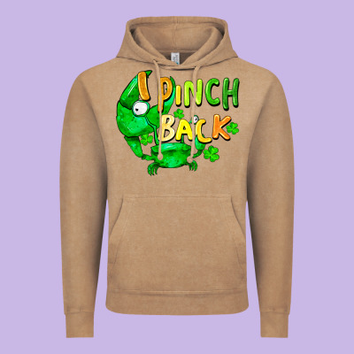 I Pinch Back With Crab Vintage Hoodie Designed By Fadigitalartstudio
