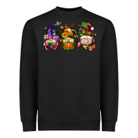 Black hallothanksmas gnome Heavyweight Sweatshirt - AdoDesignShop
