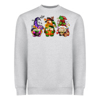 Heather Grey hallothanksmas gnome Heavyweight Sweatshirt - AdoDesignShop