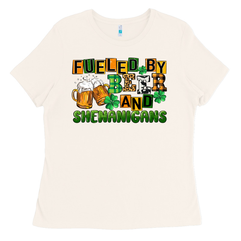 Fueled By Beer And Shenanigans Ladies Tee by CowGirlArtShop | Teevron