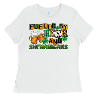 White fueled by beer and shenanigans Ladies Tee - CowGirlArtShop
