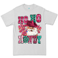 Dove Grey ho ho howdy santa pink christmas Premium Tee - CowGirlArtShop