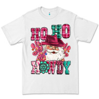 White ho ho howdy santa pink christmas Premium Tee - CowGirlArtShop