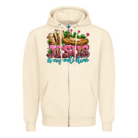 Sandshell jesus is my valentine Zipper Hoodie - AdoDesignShop