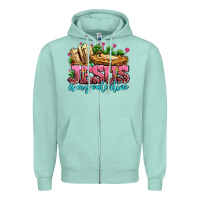 Seafoam jesus is my valentine Zipper Hoodie - AdoDesignShop