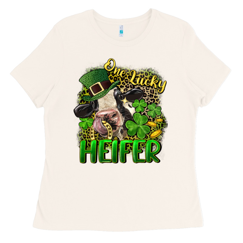 One Lucky Heifer Ladies Tee by CowGirlArtShop | Teevron