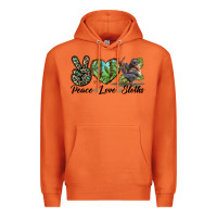 Carrot Peace Love Sloths Premium Hoodie - LillyAllenDesigns