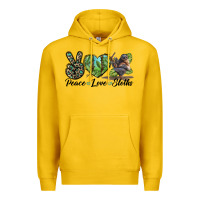 Lemon Peace Love Sloths Premium Hoodie - LillyAllenDesigns