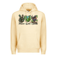 Pina Colada Peace Love Sloths Premium Hoodie - LillyAllenDesigns