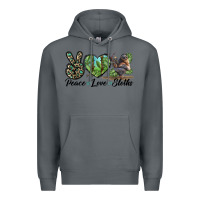 Rock Peace Love Sloths Premium Hoodie - LillyAllenDesigns