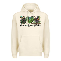 Tofu Peace Love Sloths Premium Hoodie - LillyAllenDesigns
