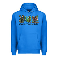 True Royal Peace Love Sloths Premium Hoodie - LillyAllenDesigns